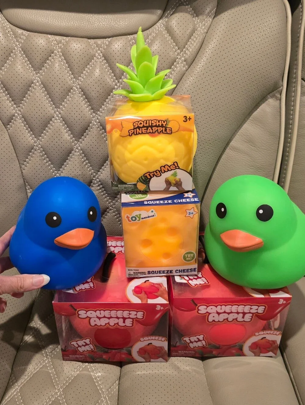 1 Squishy- Duck, Cheese, Apple OR Pineapple, Price Is For 1 Squishy